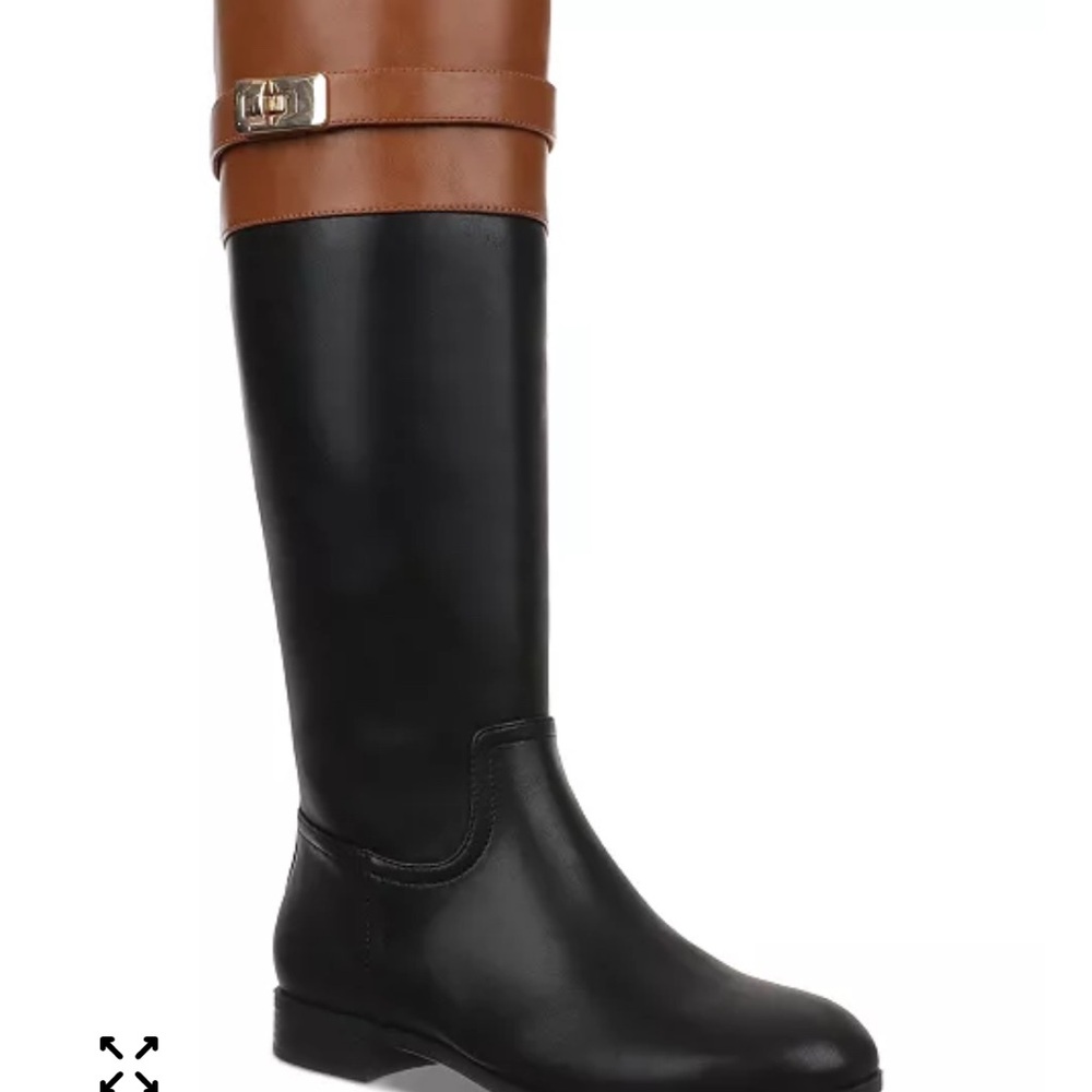 NWT Giani Bernini Black and Brown Over the Knee Boots